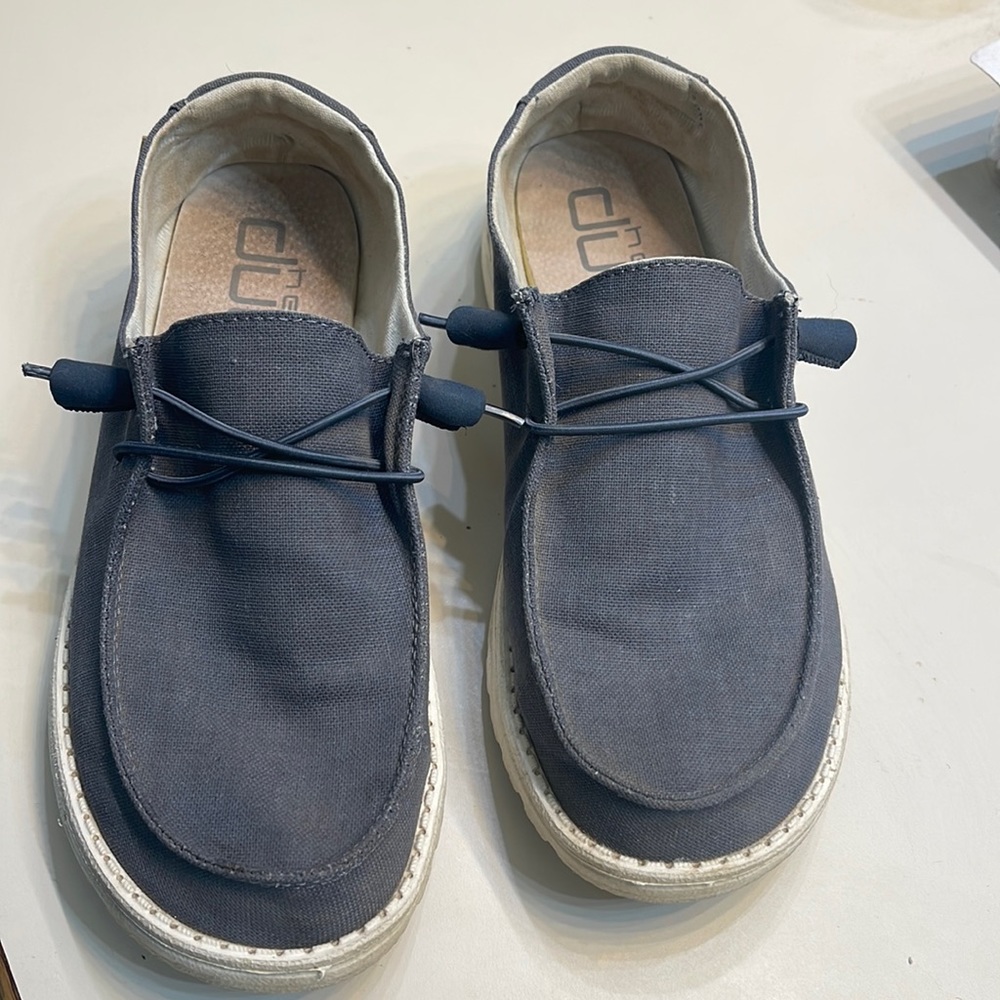 Hey Dude Navy Blue Flats